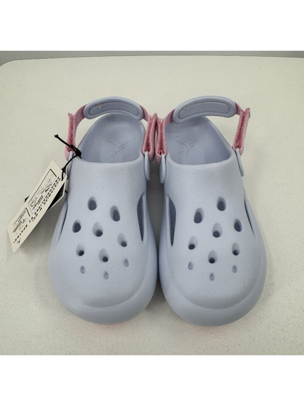 Jordan Girl's Hydrip Slide Sandals 9C Blue/Pink Slip-on Clogs Adjustable Strap